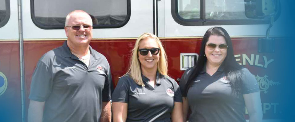 smiling fire department staff